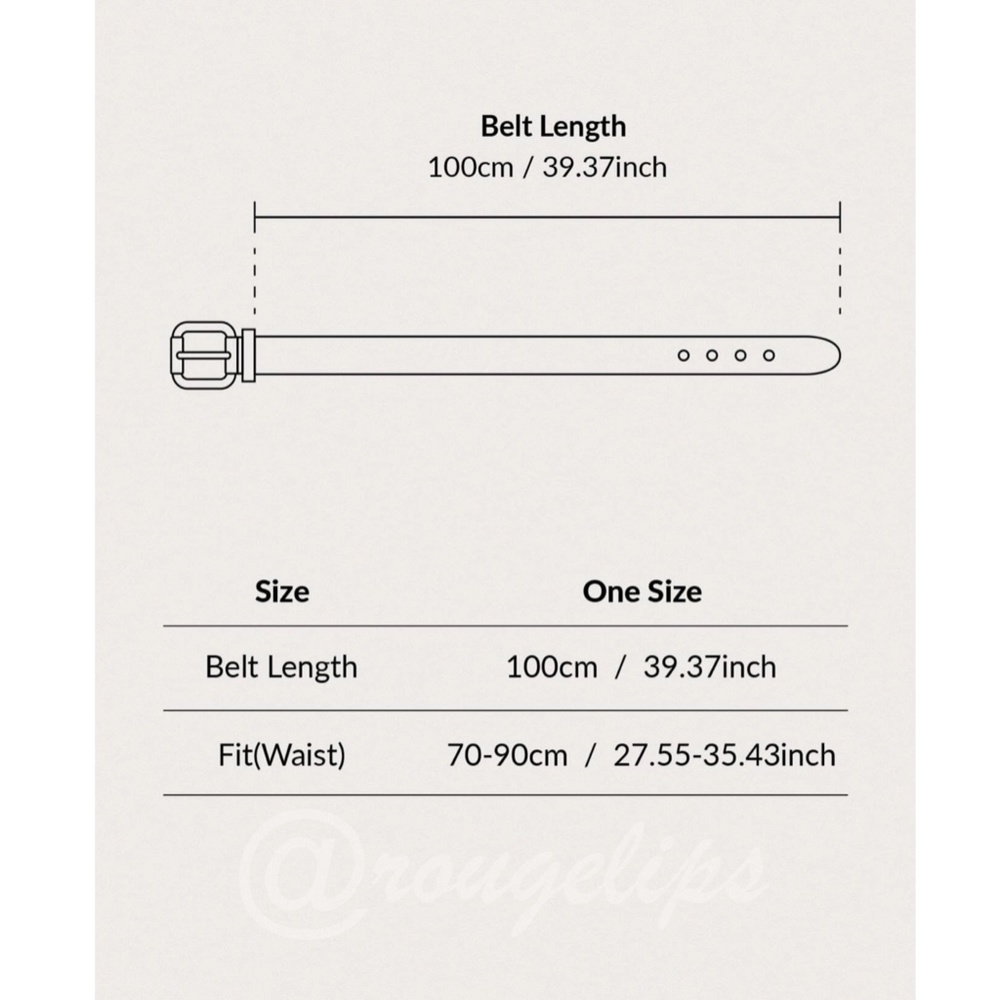 Black Skinny Belt Gold Tone V buckle - Picture 4 of 5